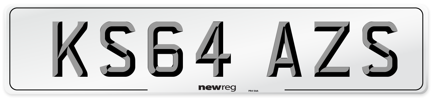KS64 AZS Number Plate from New Reg